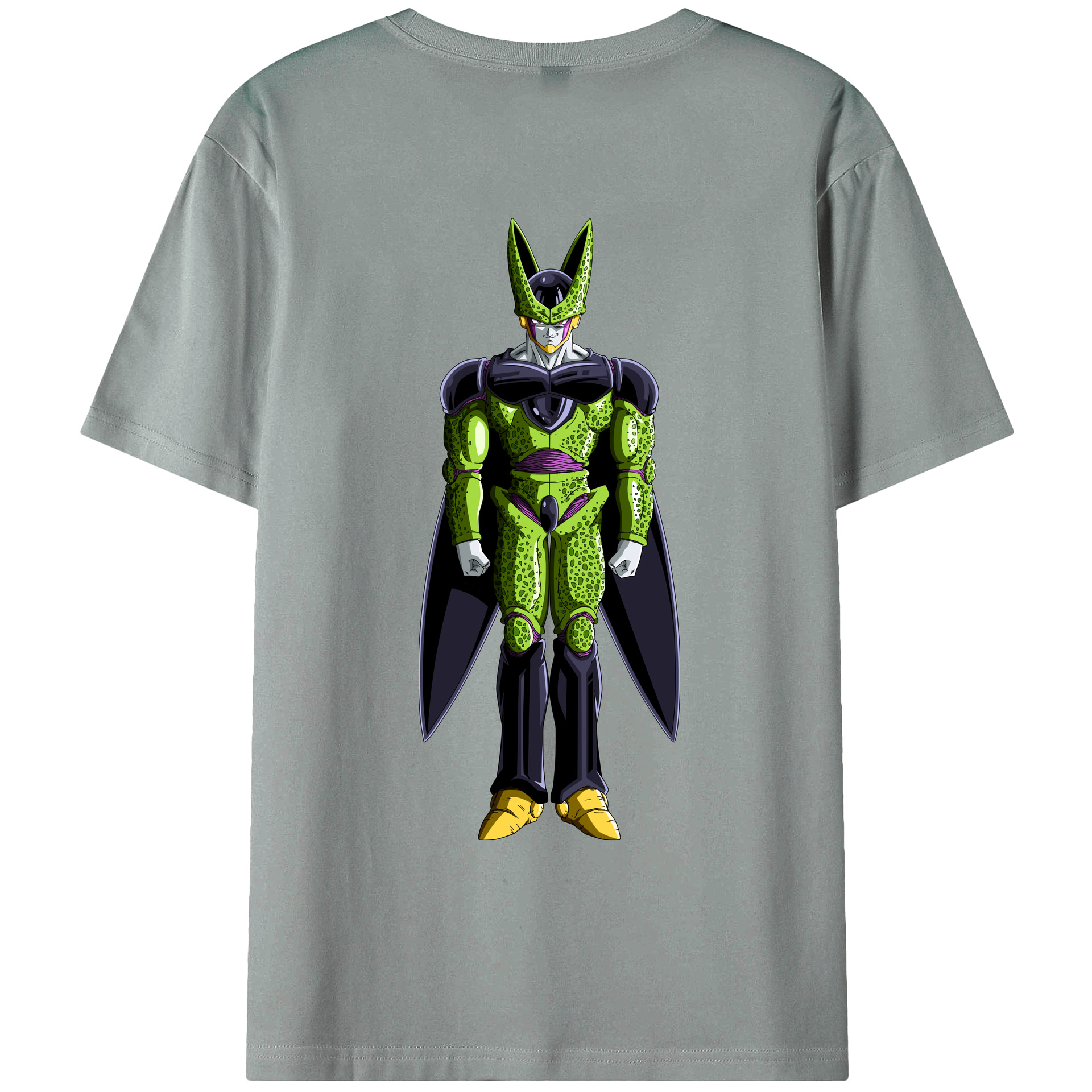 （画像用） ドラゴンボール セル DRAGON BALL Cell 綿100％ メンズ半袖Tシャツ（バックプリント） 通気性